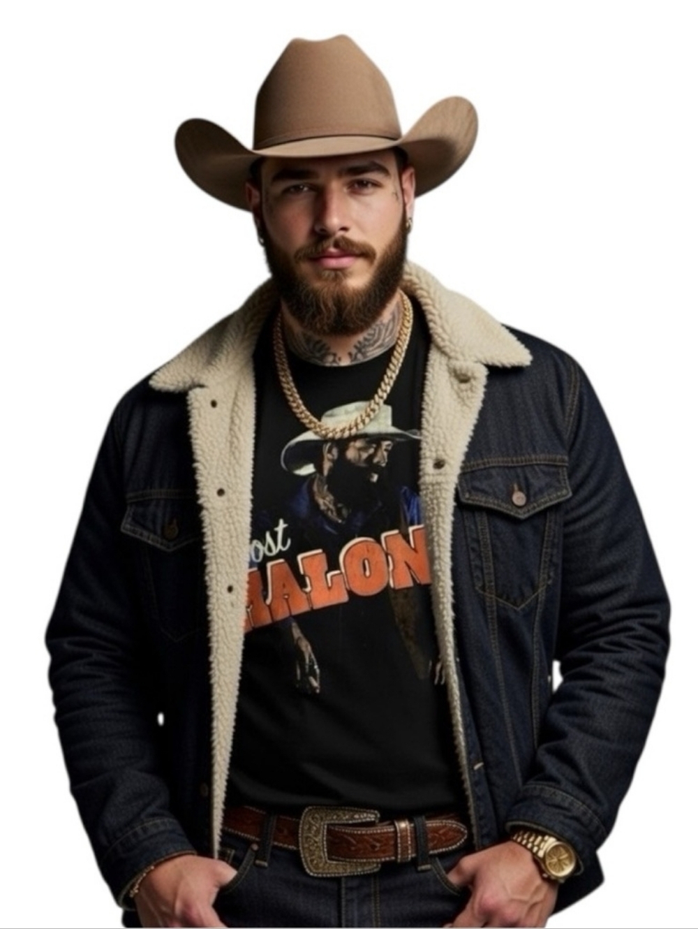 NEW Post Malone Cotton Graphic Tee Short Sleeve T-Shirt Mens Unisex Size 2XL